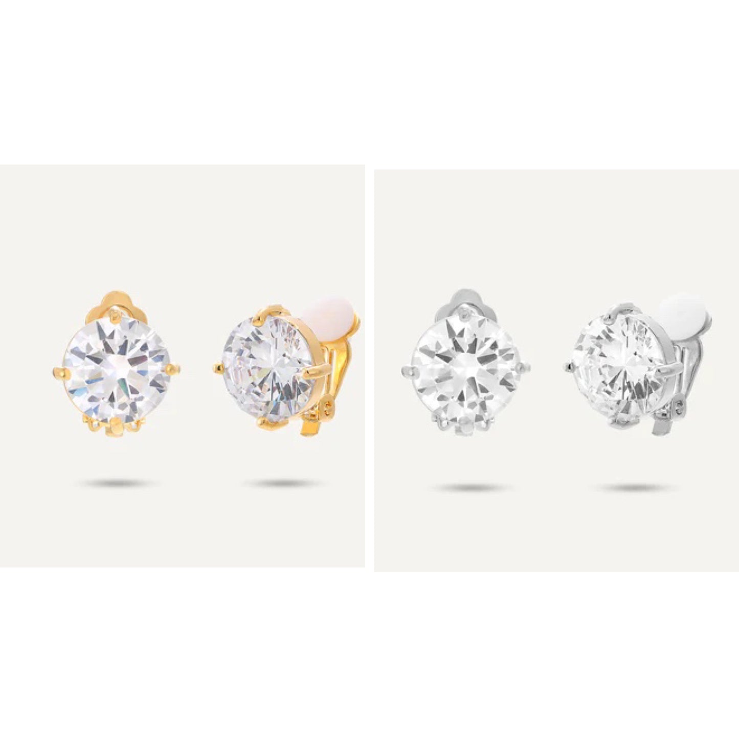 Clip on Delicate Crystal Earrings