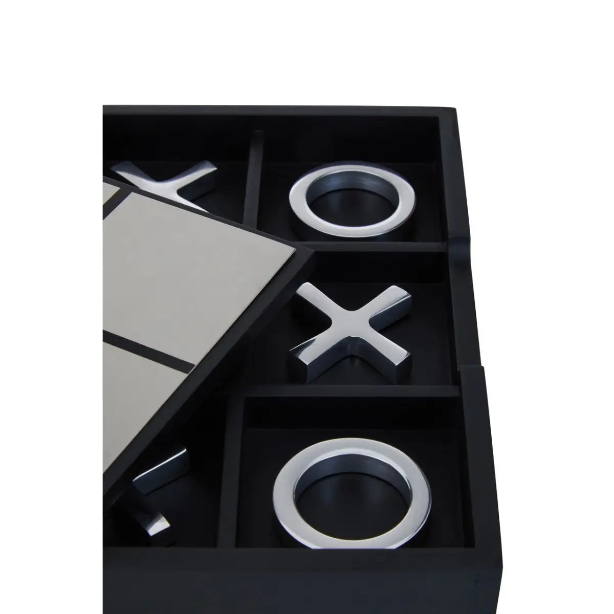 Black & Silver Noughts & Crosses Game
