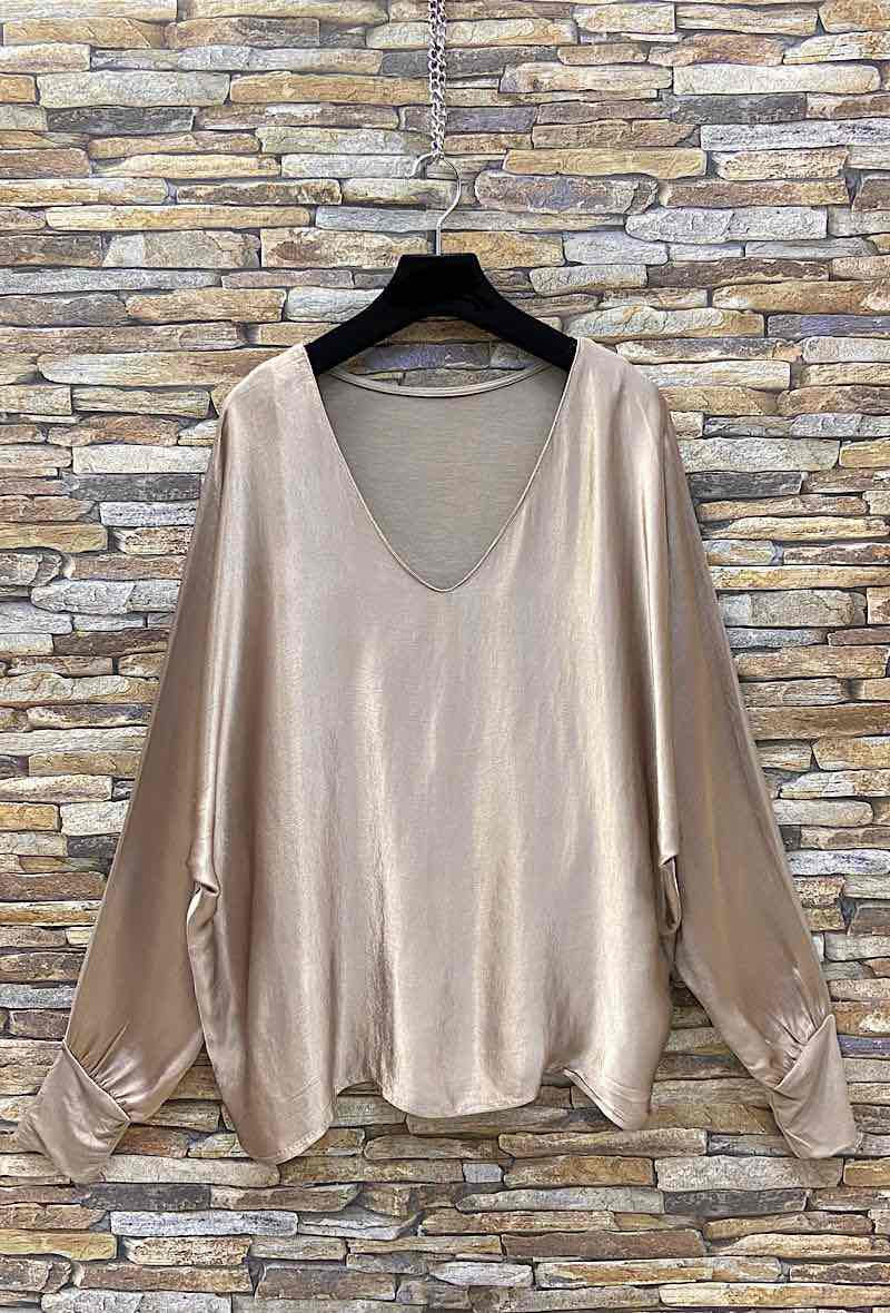 Satin Front ‘V’ Neck top