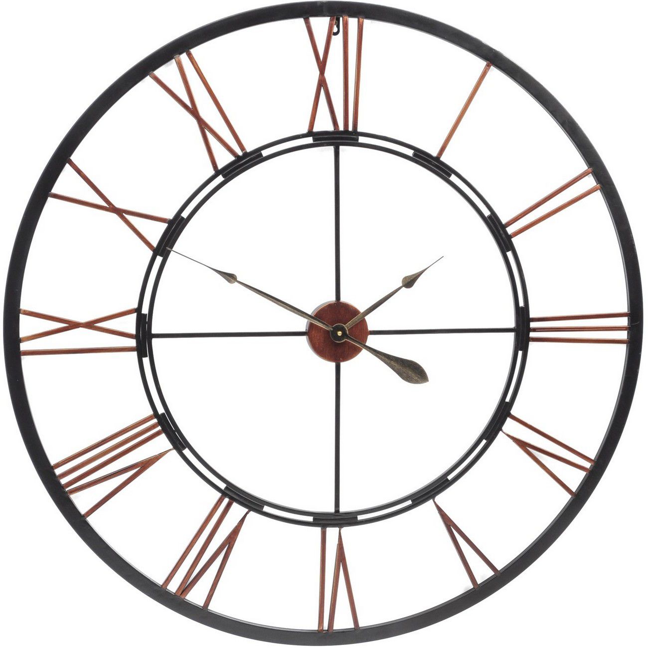 Oversized Metal Skeleton Wall Clock - 100 x 100