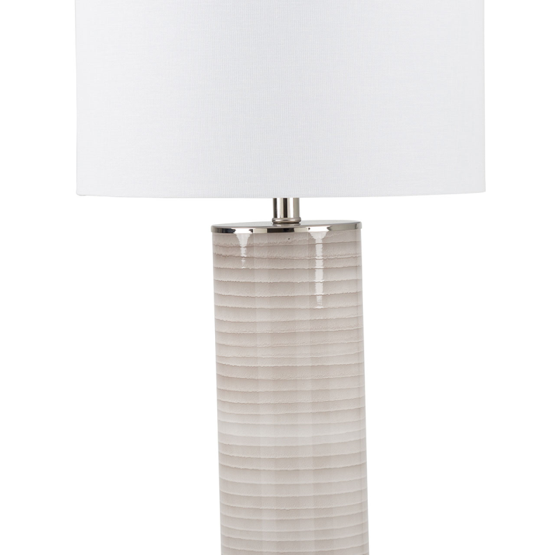 Oslo White/Grey Linear Tall Table Lamp - 72.4cm
