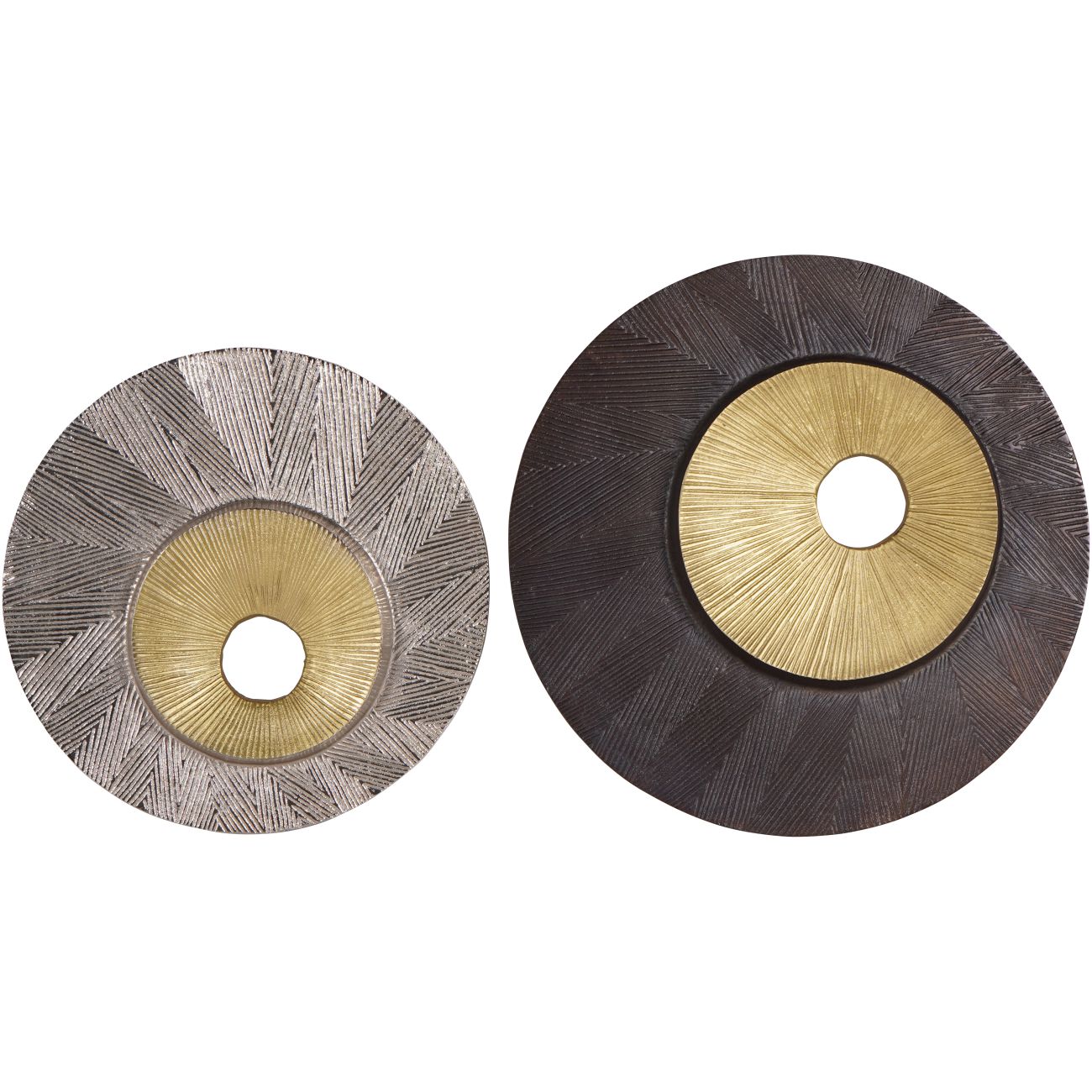 Medium Nickle and Gold Aluminium Wall Art - 38cm