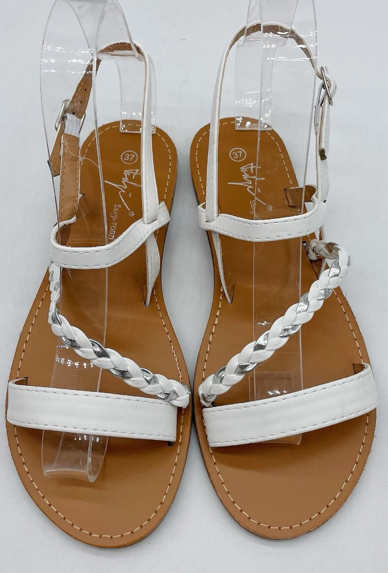 Braided strap sandal