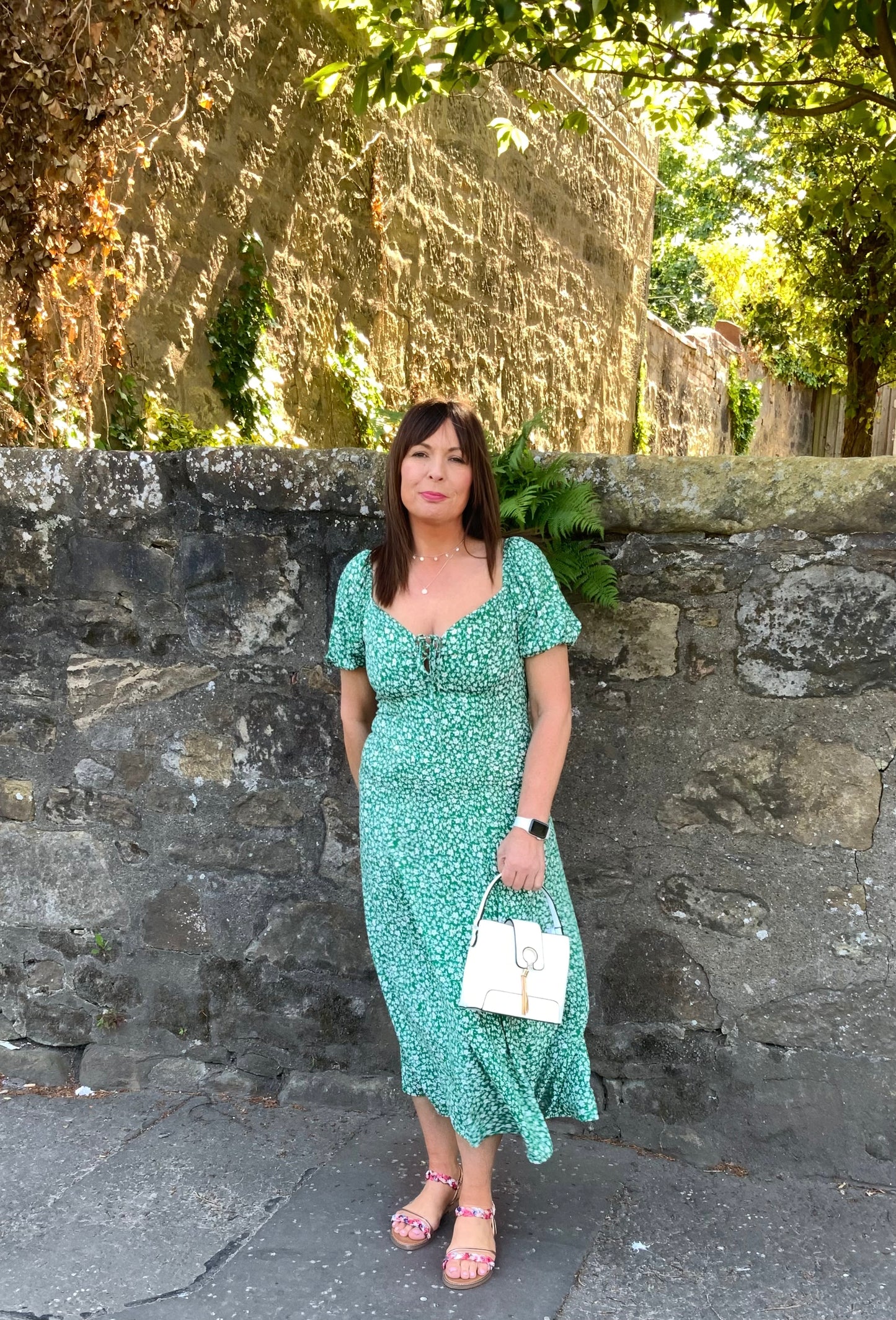 Ditsy Floral Print Midi Dress