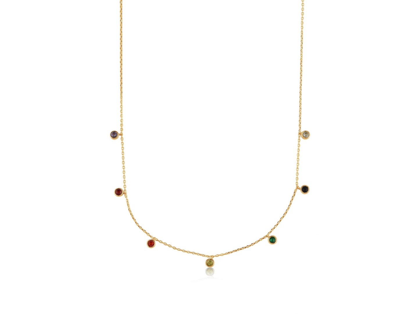 Rainbow Stones Delicate Necklace