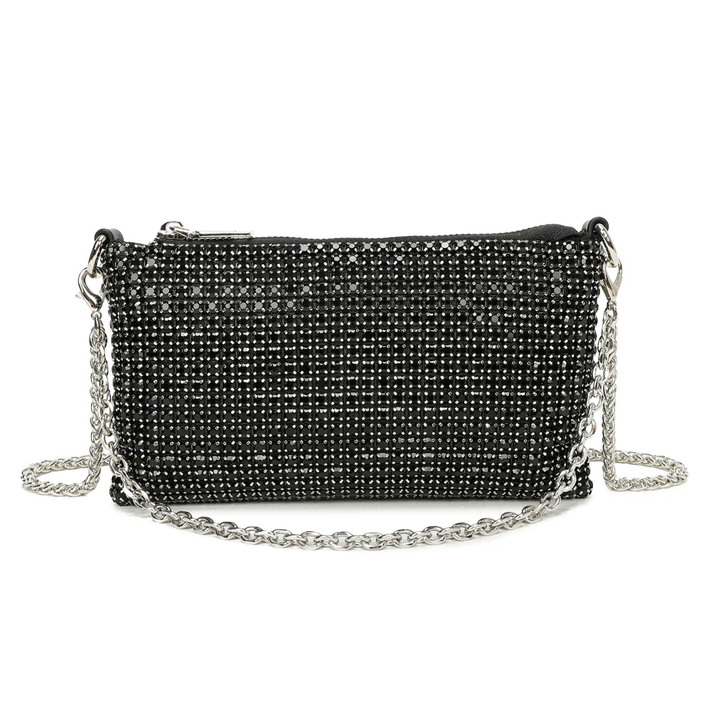 Sequin Evening Bag with Chain Strap