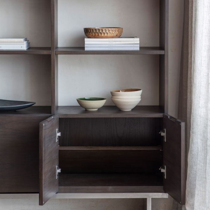 Manhattan Loft 4 door open Display Cabinet