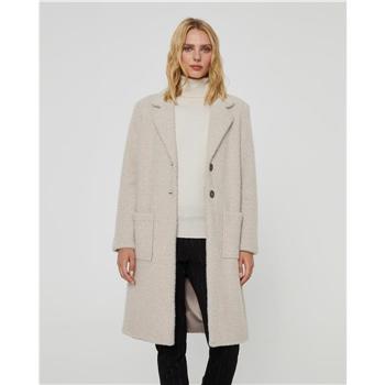 Paz Torras Soft Touch Lined Oatmeal Chevron Coat