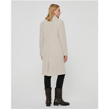 Paz Torras Soft Touch Lined Oatmeal Chevron Coat