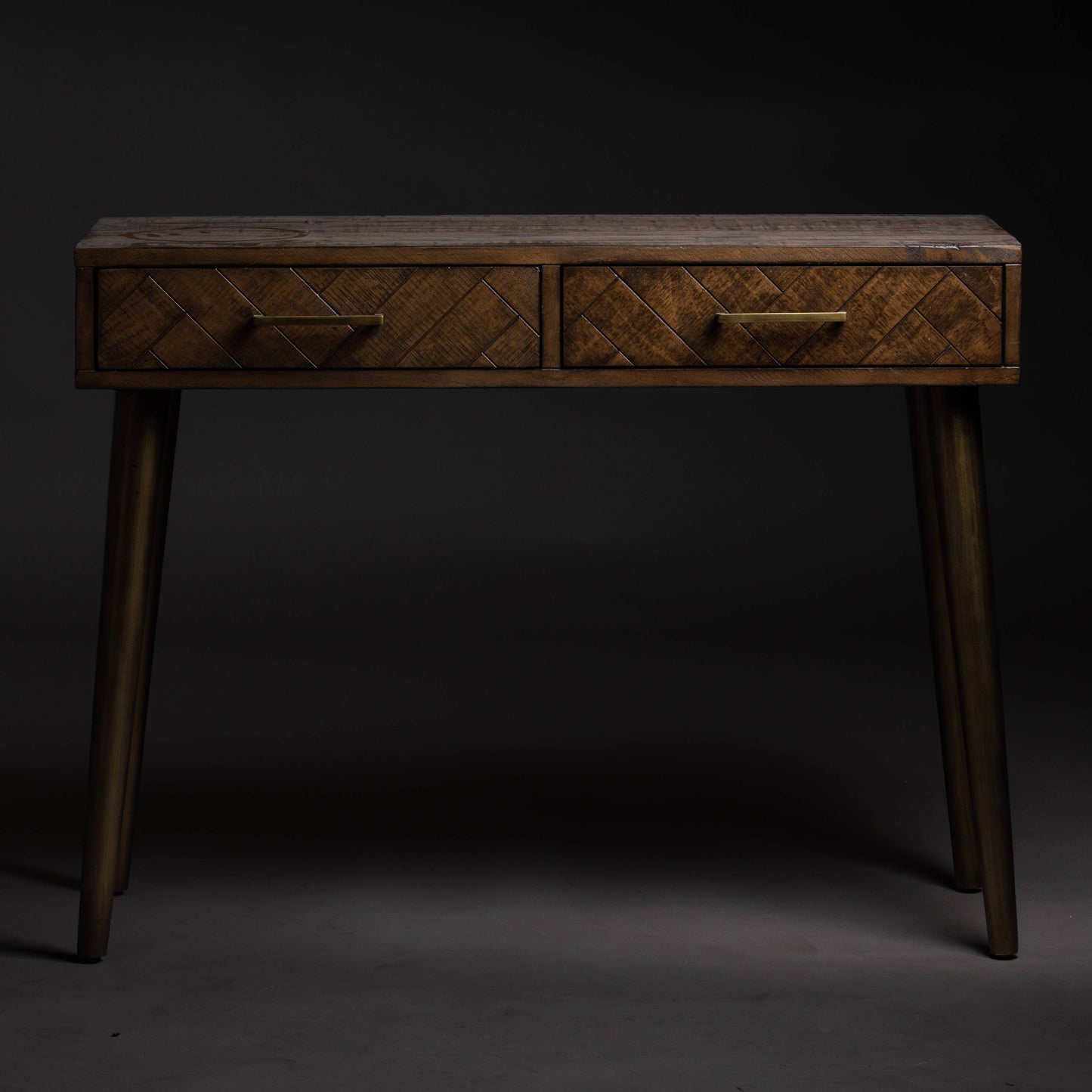 Baltimore Parquet Gold 2 Drawer Console Table