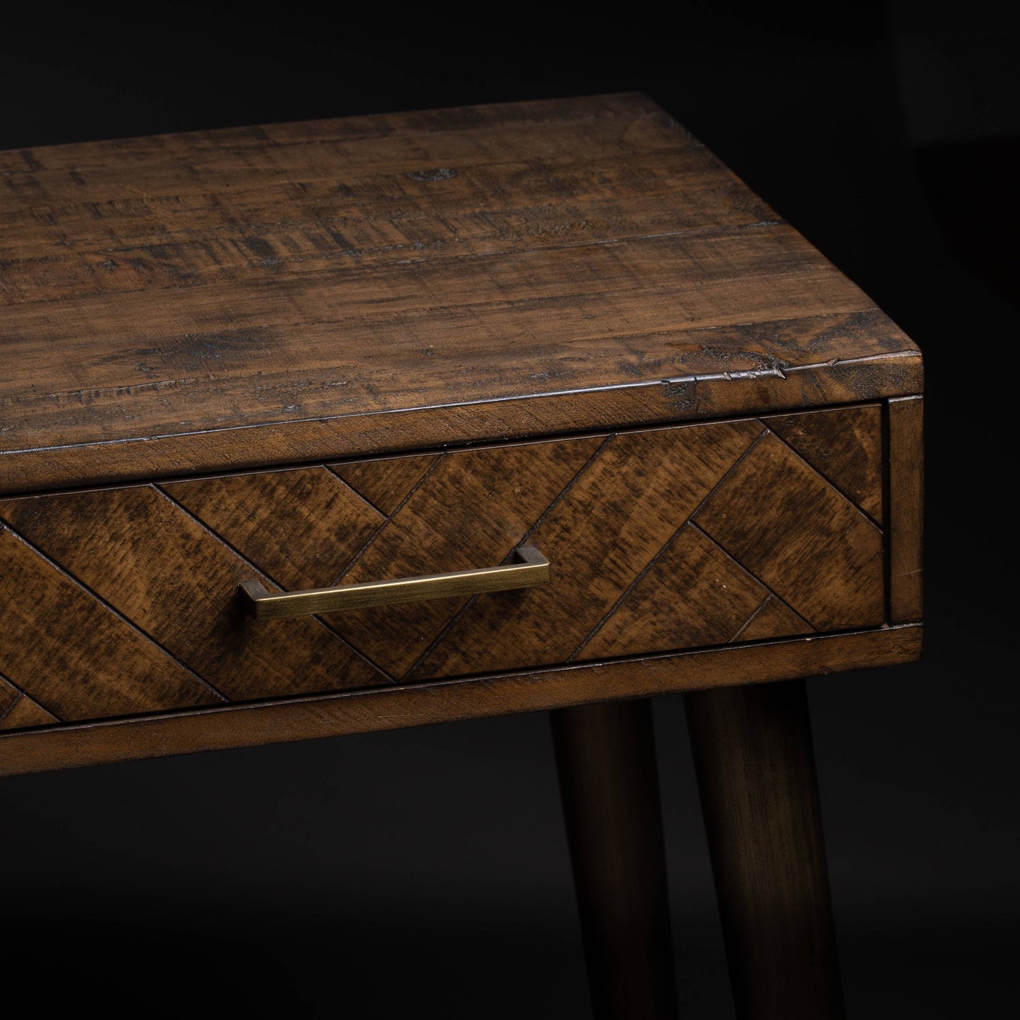 Baltimore Parquet Gold 2 Drawer Console Table