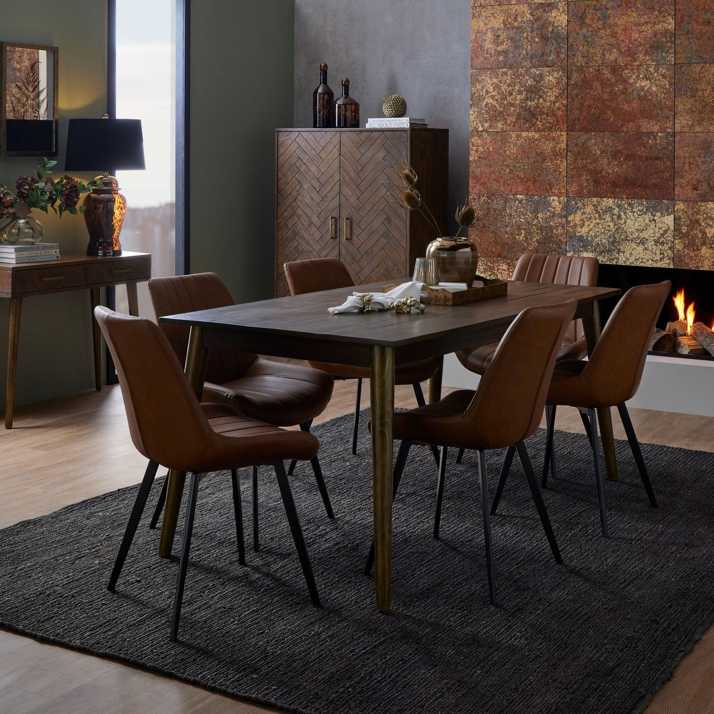 Baltimore Parquet Gold Drinks Cabinet