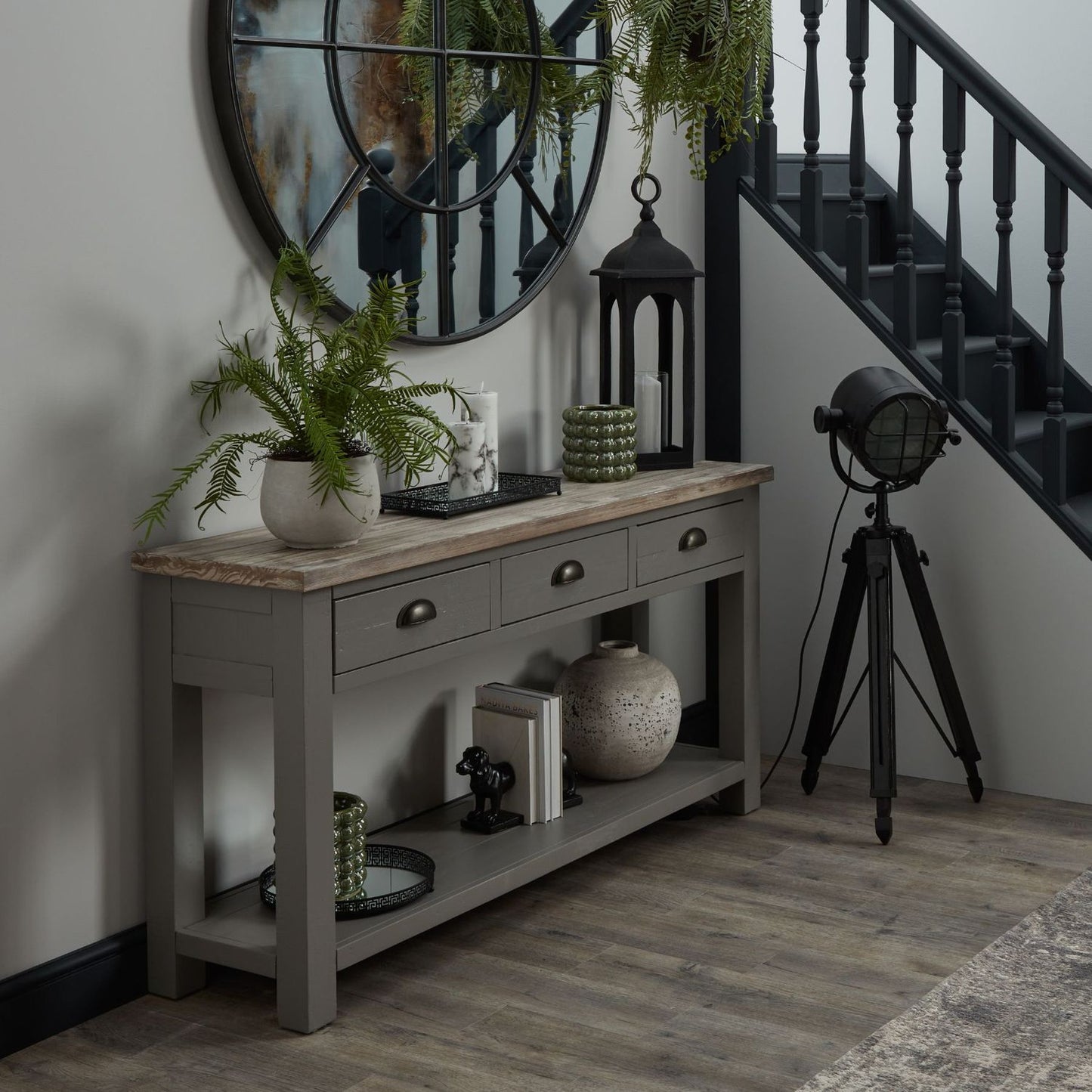 Cambridge Painted Wood Three Drawer Console Table