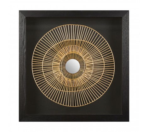 Gold/Black Framed Metal Wall Art