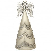Glass Light Up Angel - 18x8cm