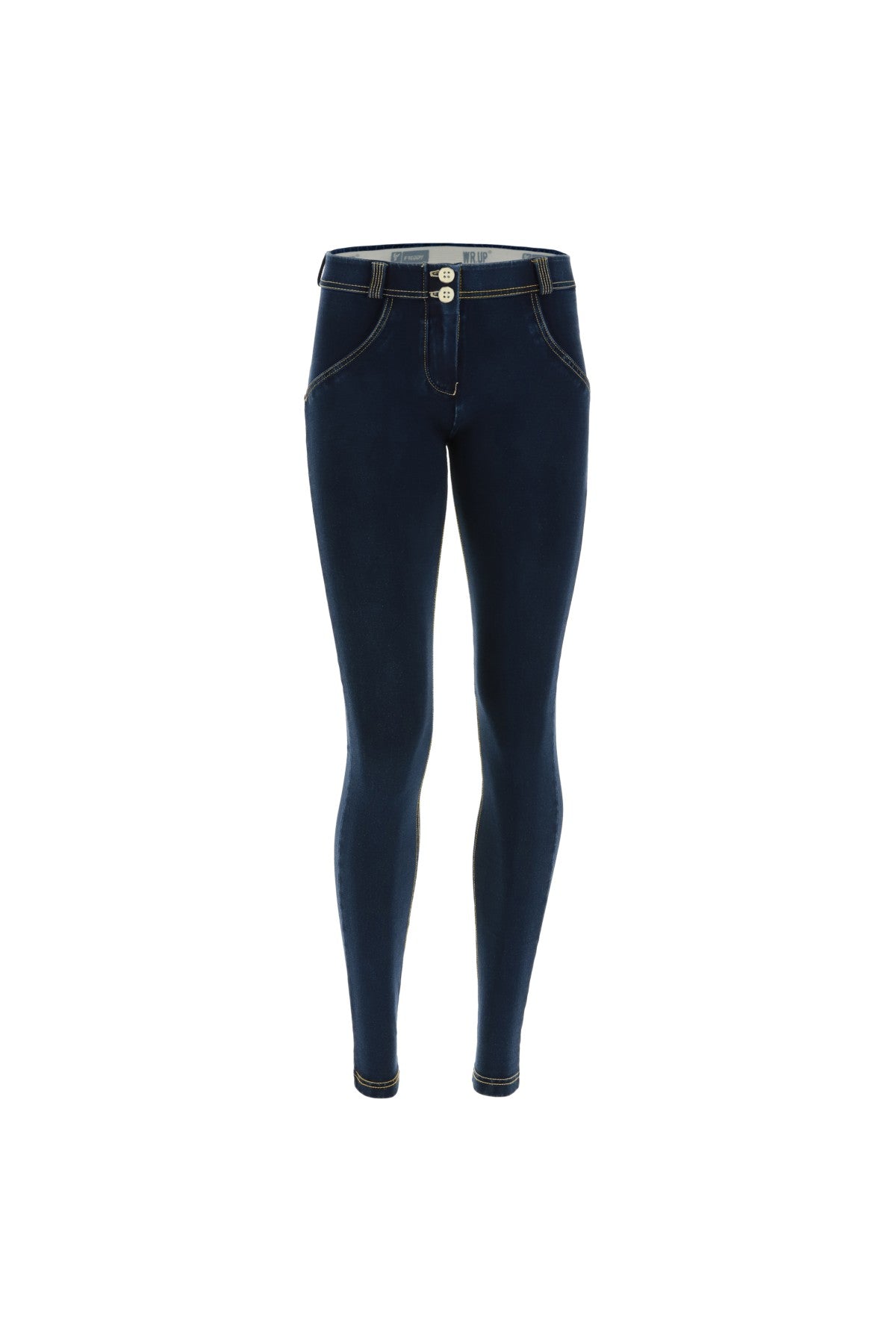 Freddy Mid Rise Denim- Yellow Stitch