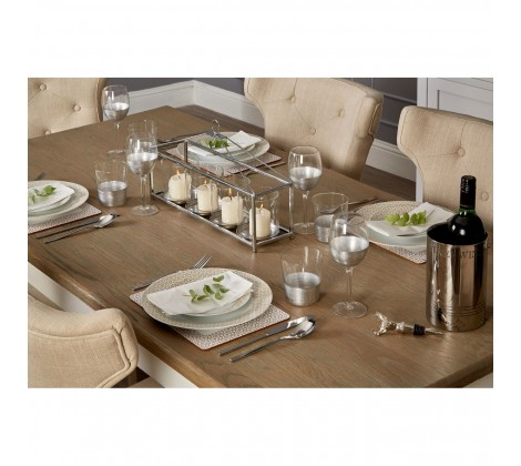 Long table 4 Candle Holder Hurricane Lamp