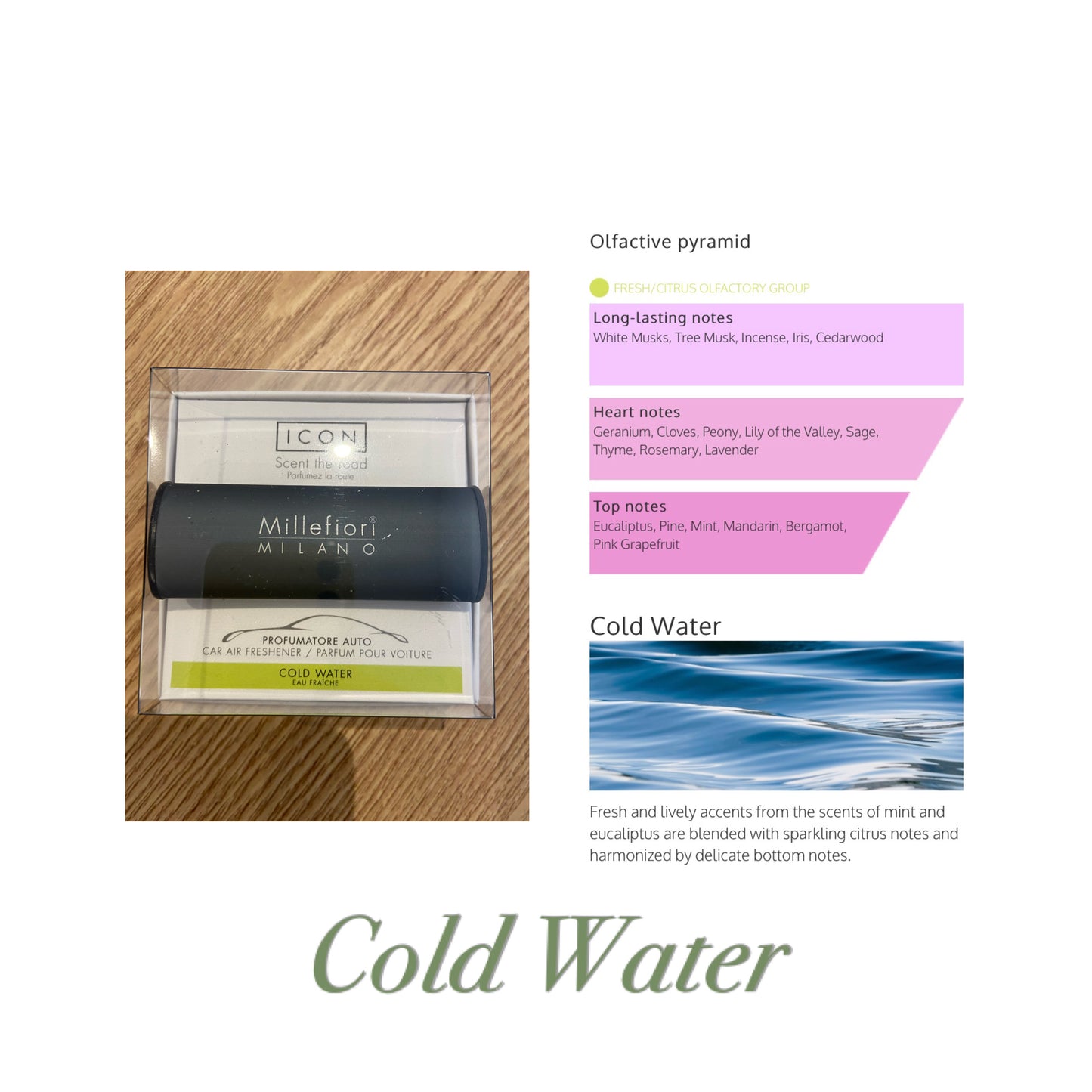 Millefiori car freshener - 6 fragrances available