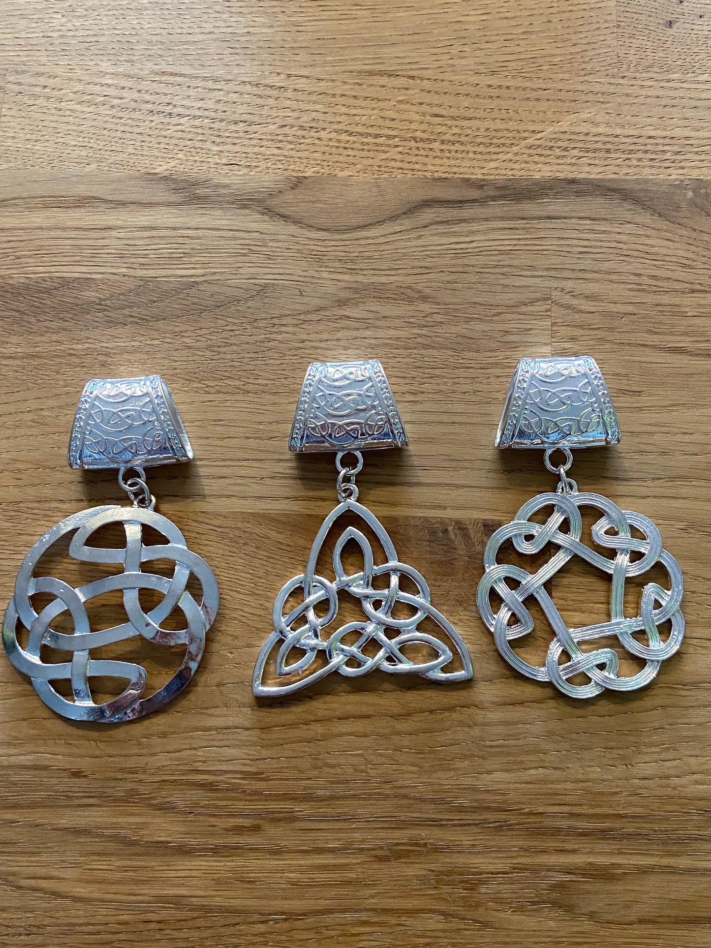Celtic Design Silver Scarf Rings