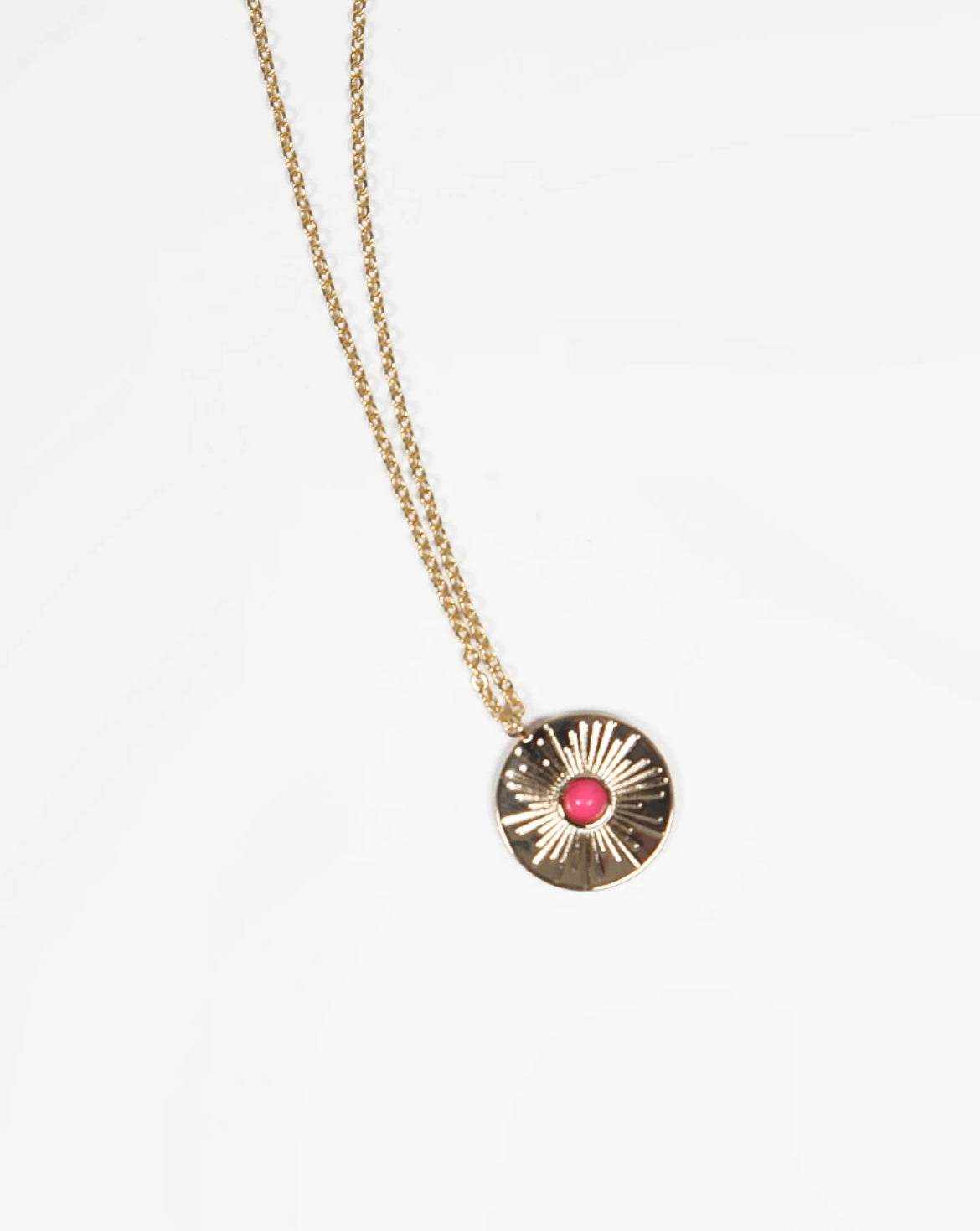 Short Coin Colour Stone Necklace