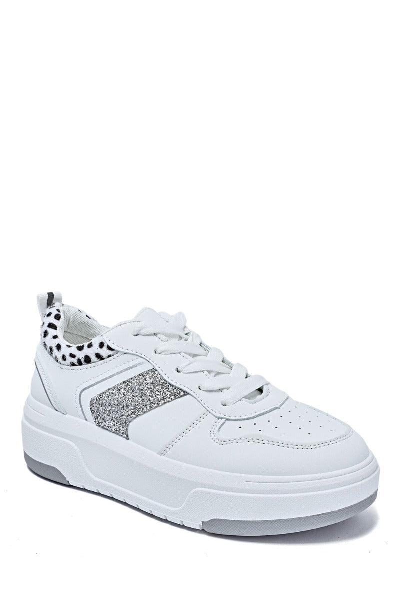 Silver Side Stripe Chunky Trainers