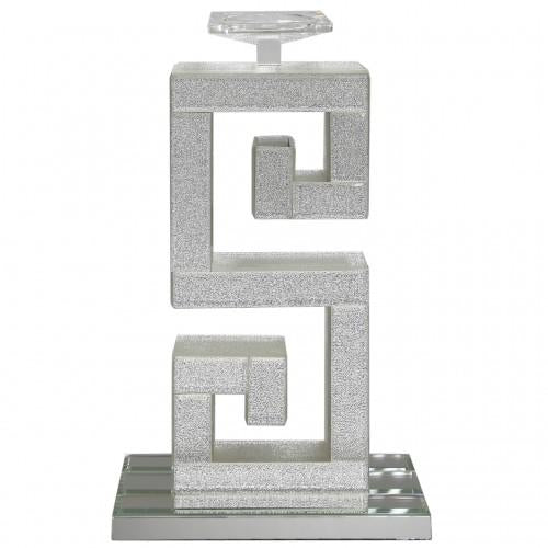 Champagne Sparkle Column Mirrored Candle Holder - 43.5cm
