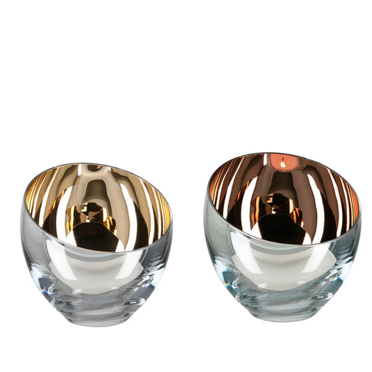 Opulence 2 tone tea-light candle holder