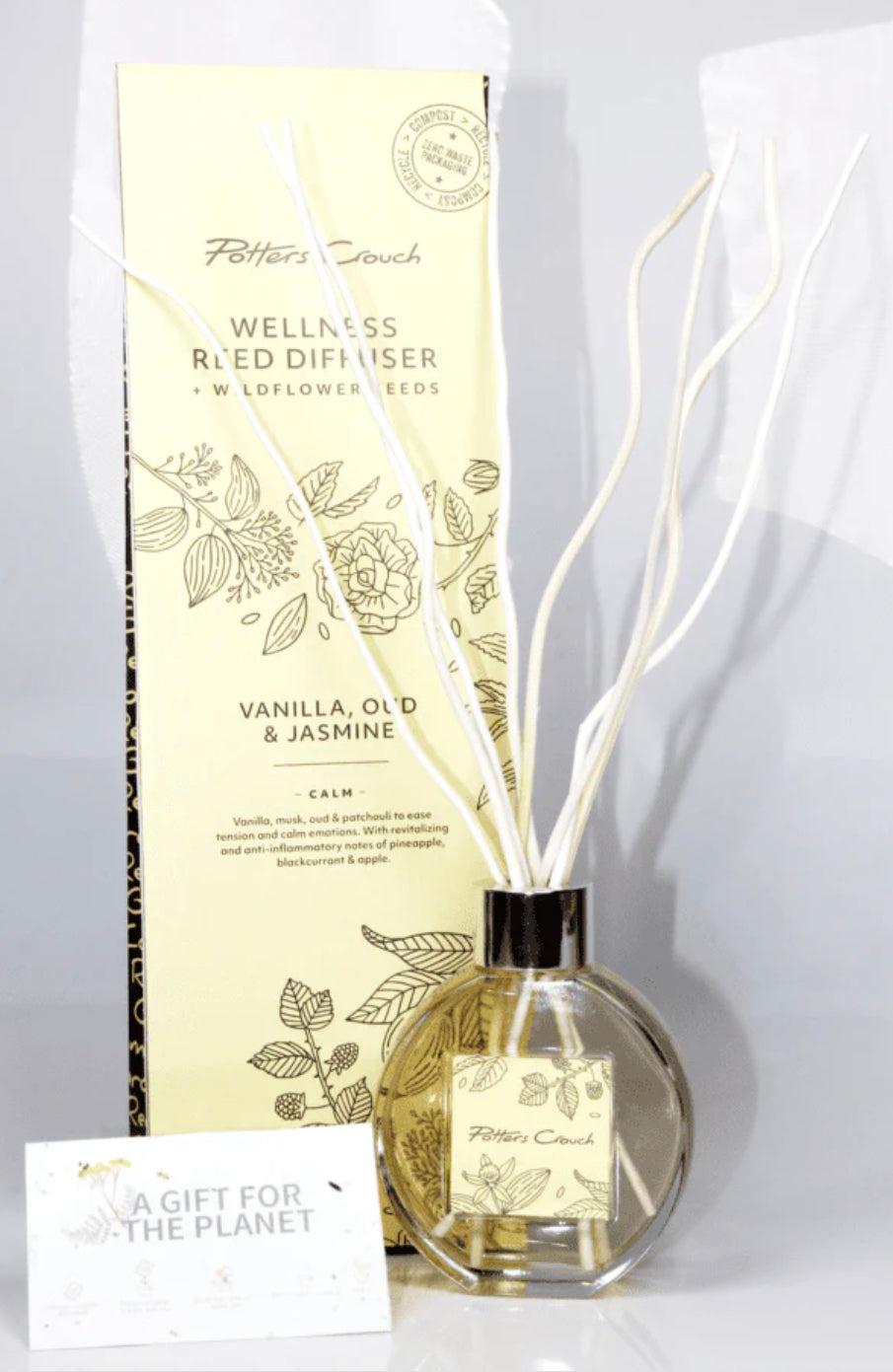 Potters Crouch Wellness Reed Diffuser - Vanilla Oud & Jasmine
