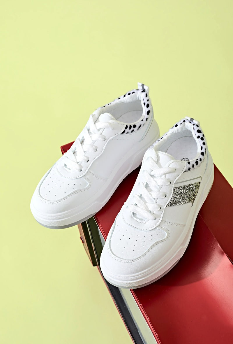Silver Side Stripe Chunky Trainers