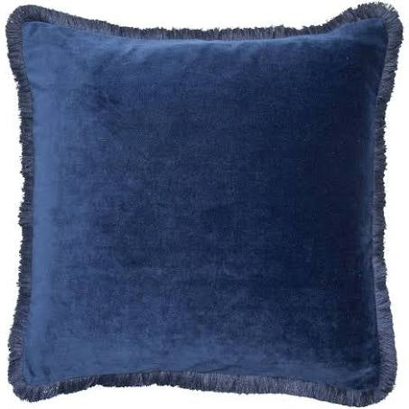 Malini Navy Fringed Cushion - 45 x 45cm