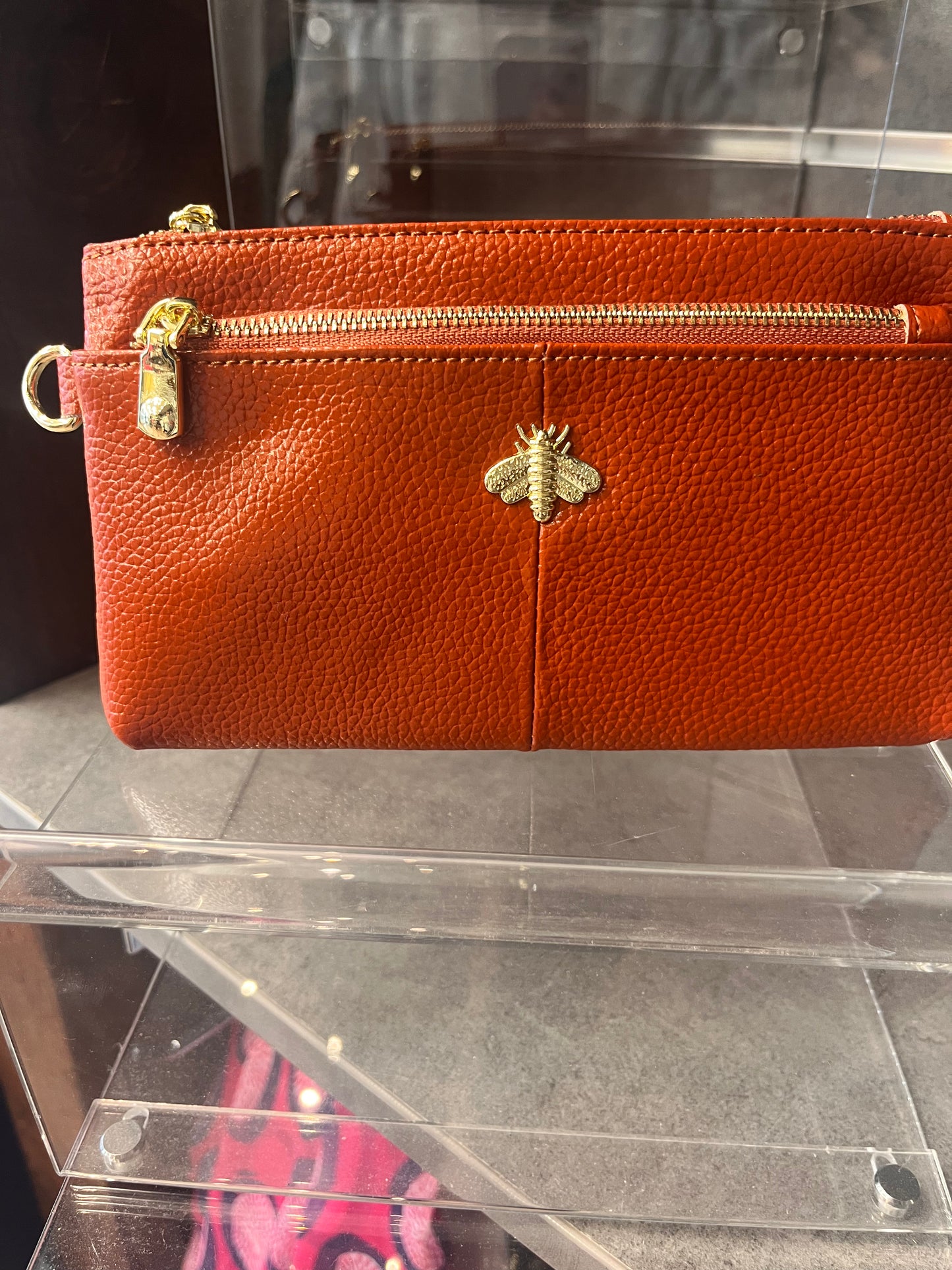 Bee Logo Leather Wallet