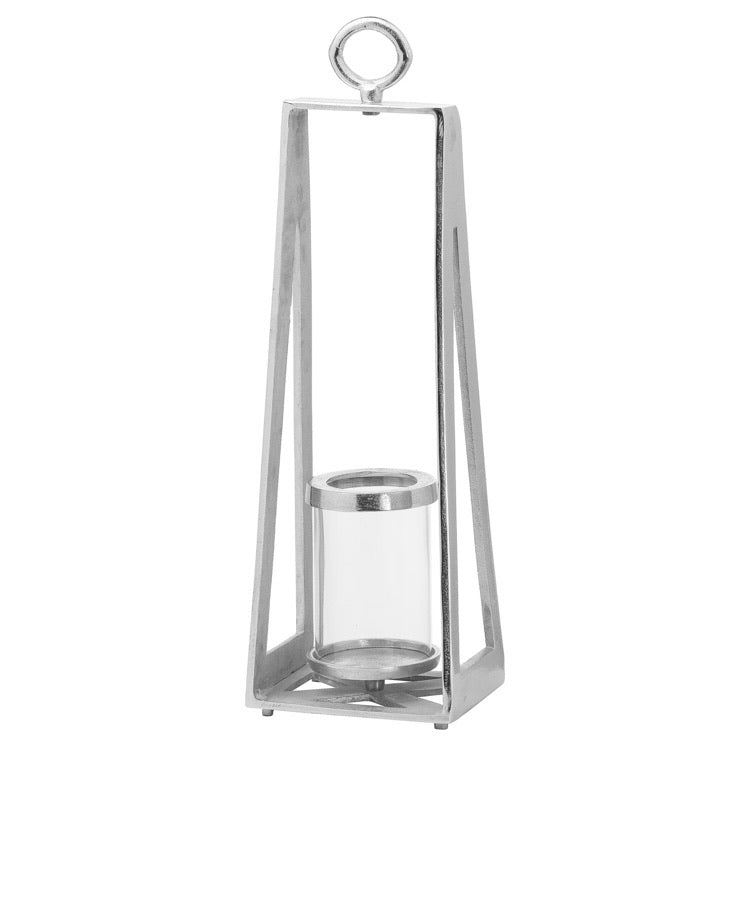 Large Silver Pyramid Candle Holder - 60cm