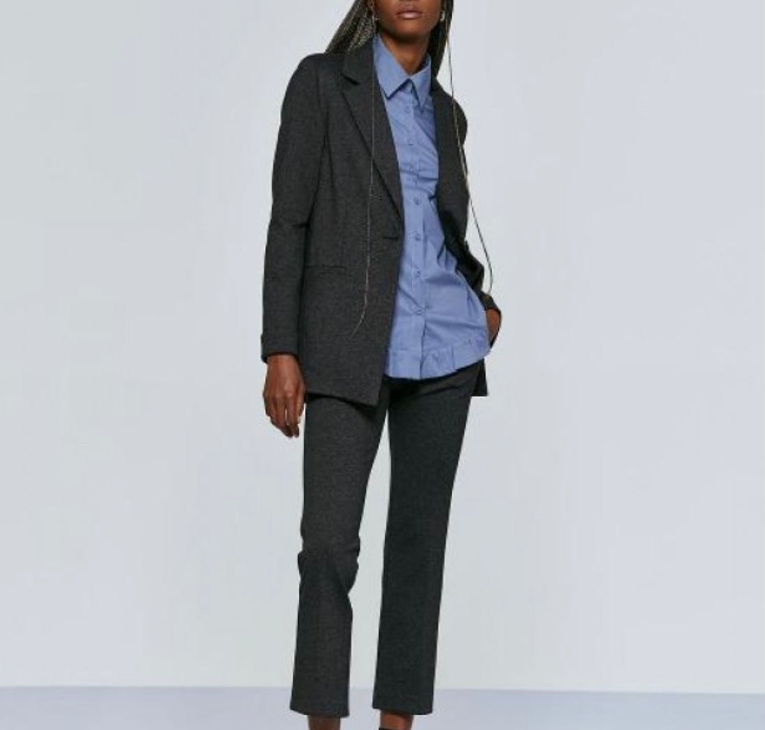 Access Fashion One Button Melange Blazer