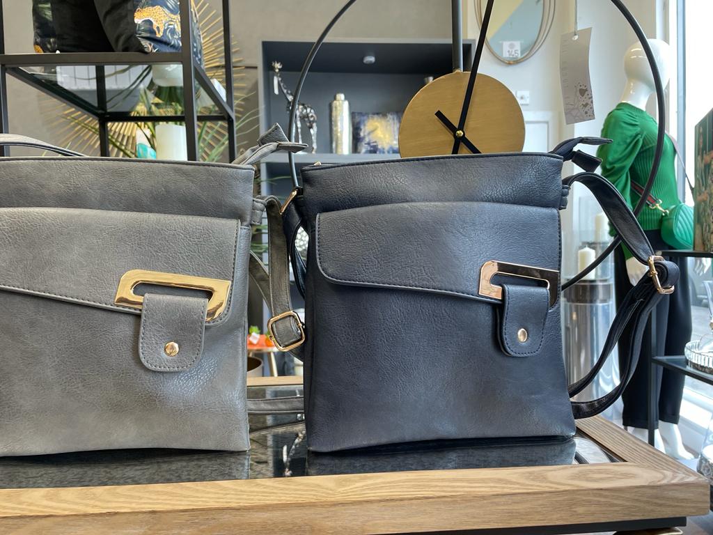 Gold Buckle detail Cross Body Bag