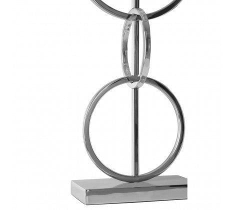 Table Lamp With Silver Dual Ring Base