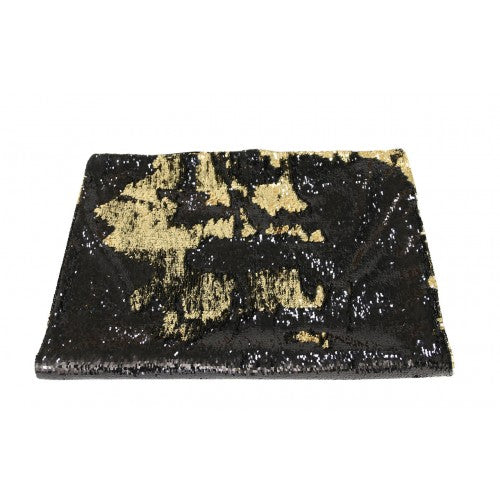 Black & Gold Two Tone Sequin Siren Throw