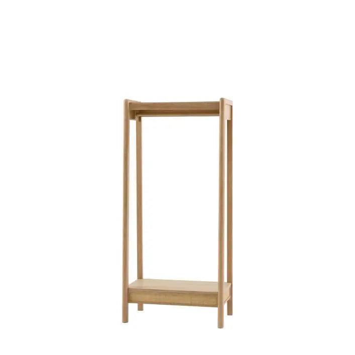Positano Oak and Rattan Open Wardrobe