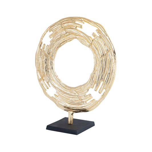 Gold Circular Sculpture 39cm x 47cm