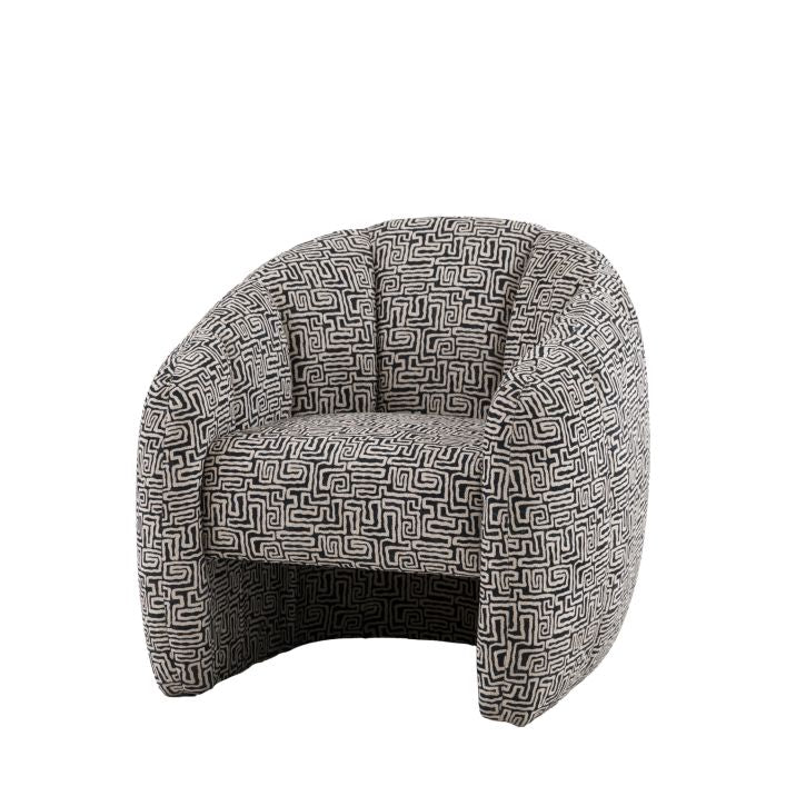 Huntley Monochrome Textured Fabric Tub Chair