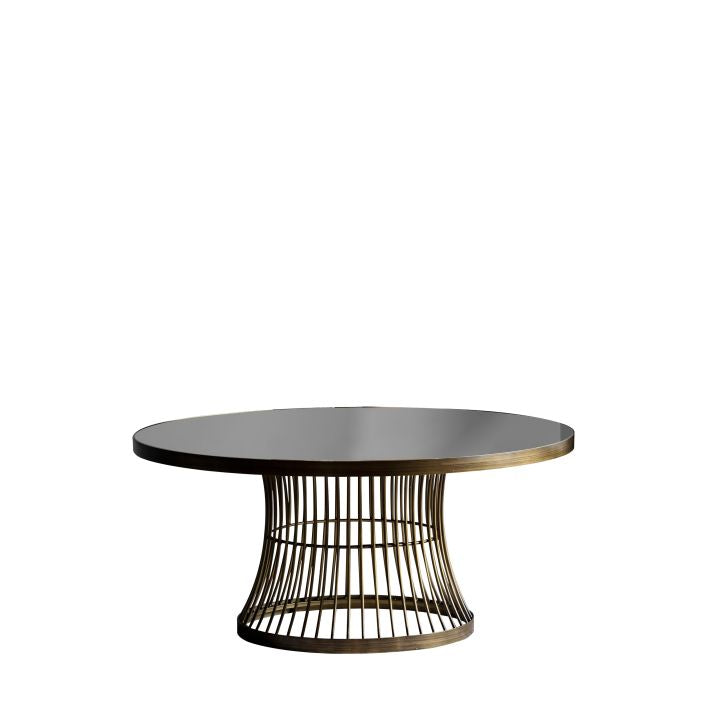 Berkley Inlay Glass Top Coffee Table - Bronze