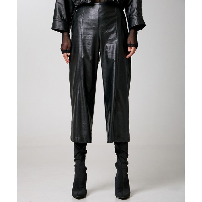Access Fashion Cropped Faux Leather Pants