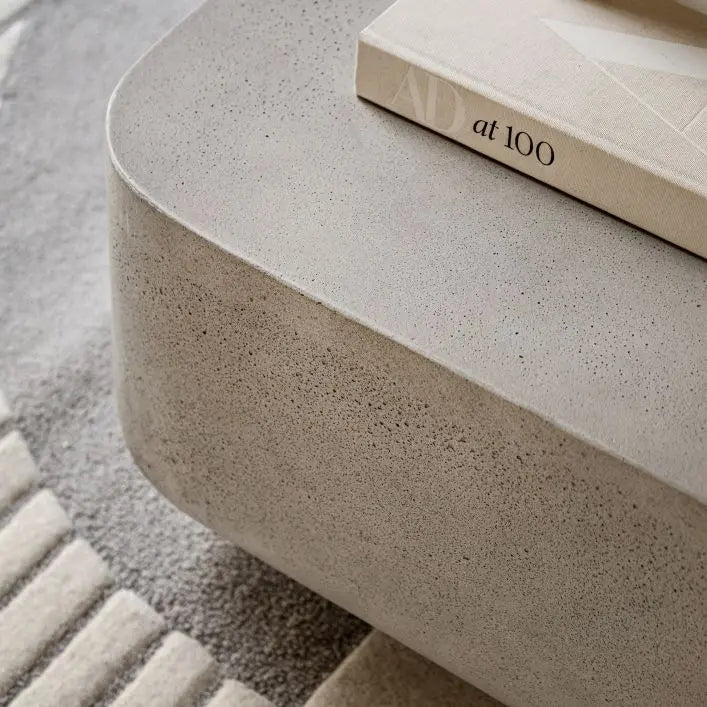 Olympia Glass Reinforced Concrete Coffee Table