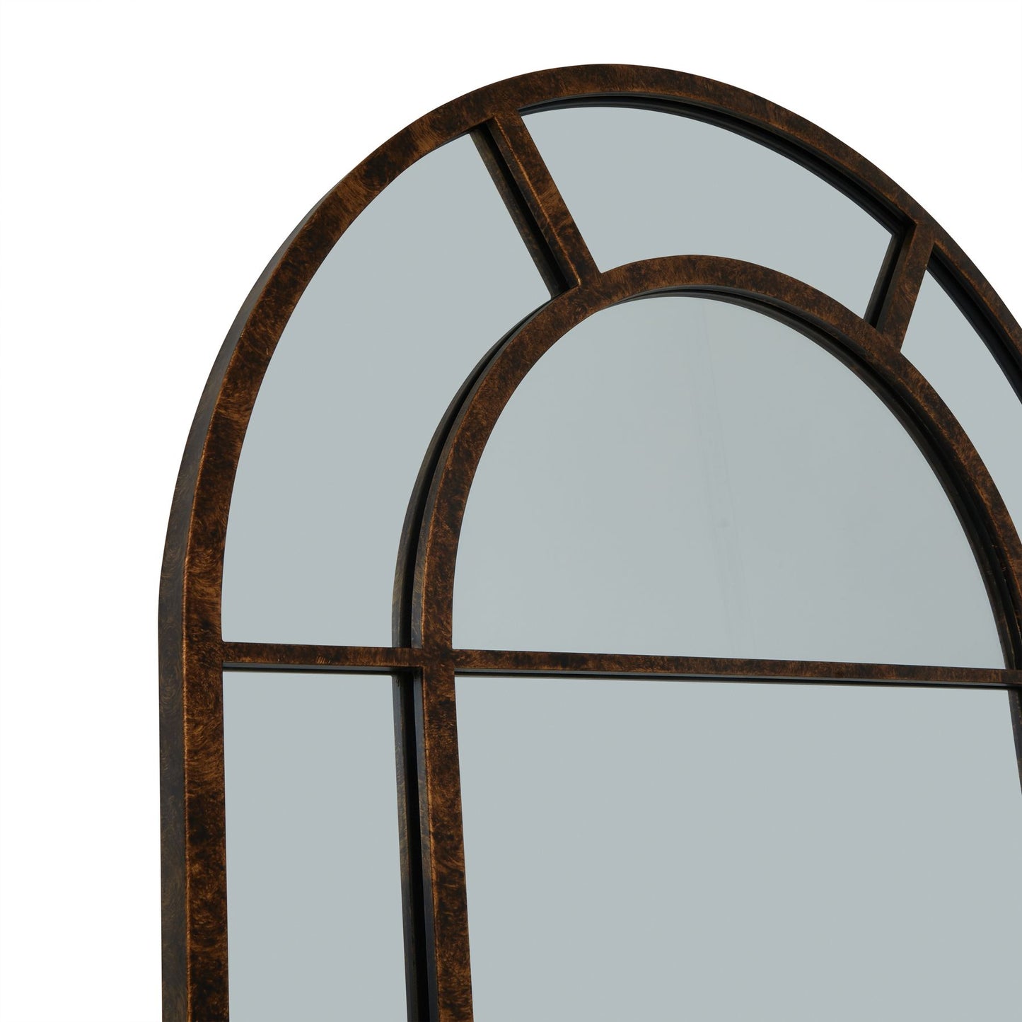 Rust Effect Large Arched Window Mirror 80x 200