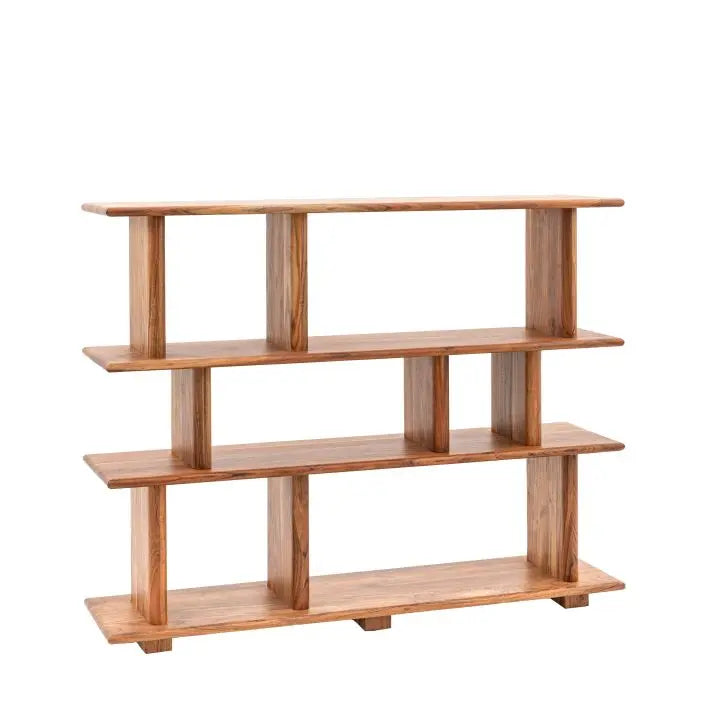 Loft Solid Wood Acacia Open Display Shelving Unit