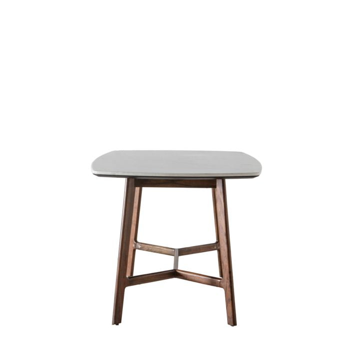 Milano Acacia and Marble Rectangle Dining Table - Seats 6