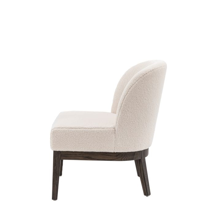 Othello Natural Vanilla Textured Fabric Accent Chair