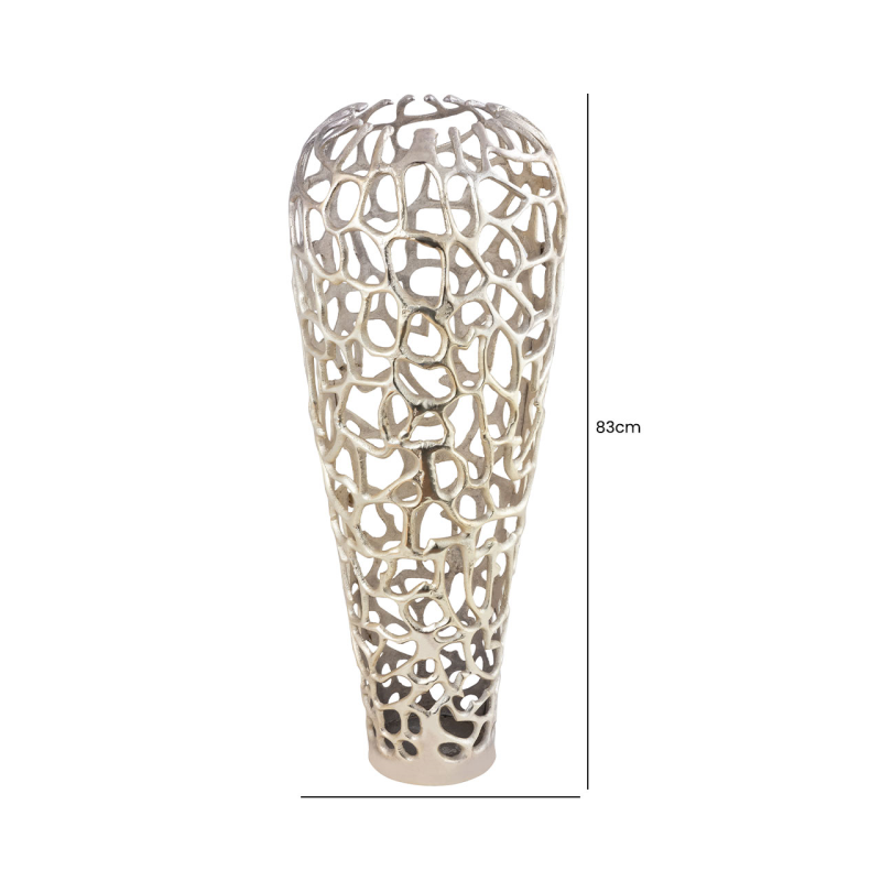 Coraline Coral Vase 83cm - Soft Light Gold Finish
