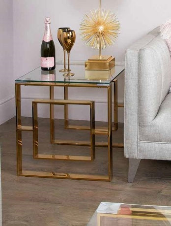 Lexi Gold Frame Side/End Table