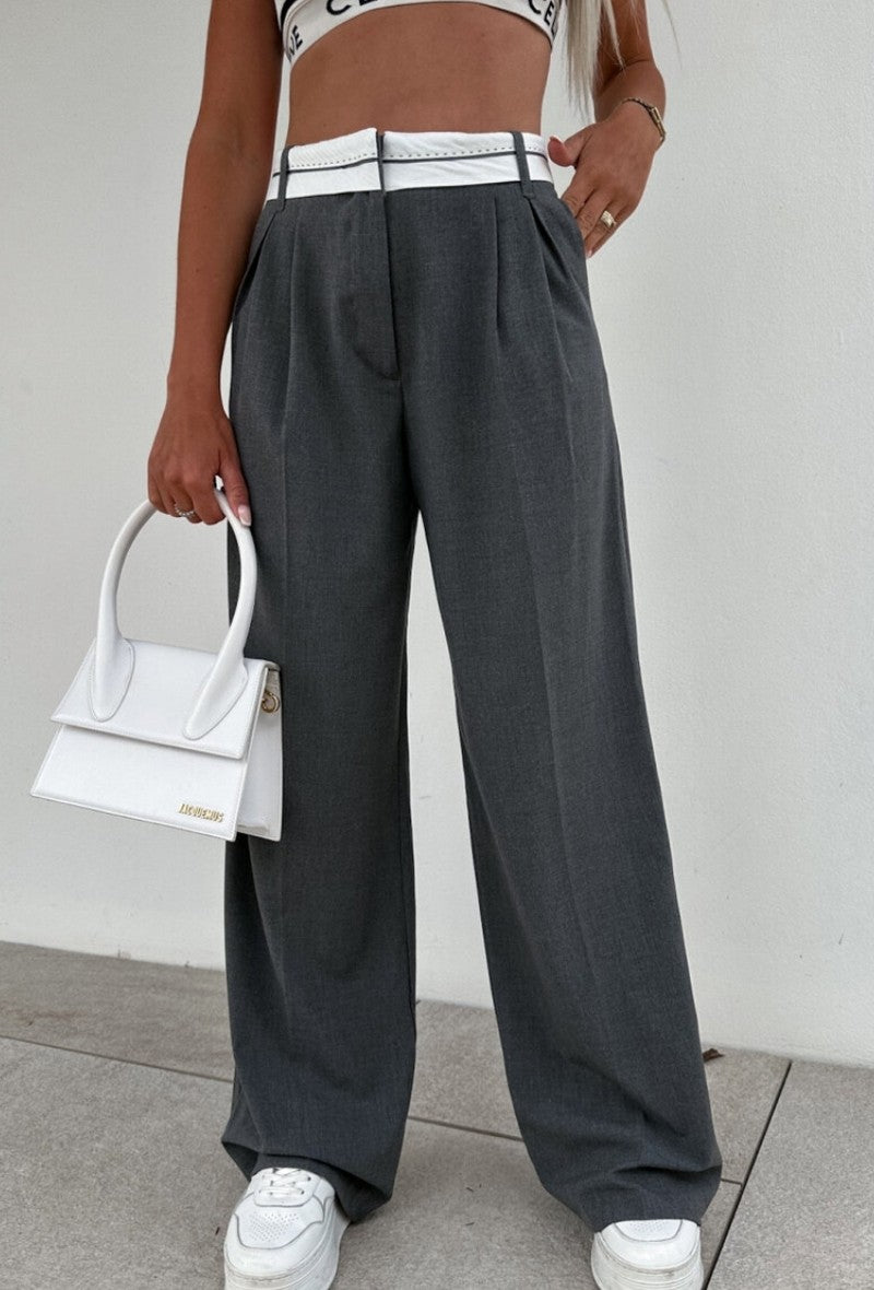 Trousers with Stretch Stripe Waistband