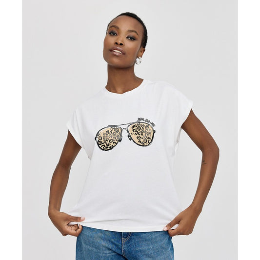 Access Fashion Sunglasses Printed T-Shirt - White